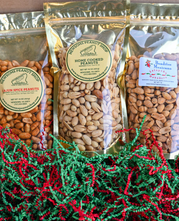 Three Pound Spicy Variety Peanut Gift Box